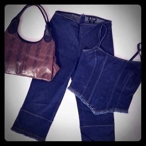 🤑 Sale Today Only A -List by Wrapper 2 pc Denim